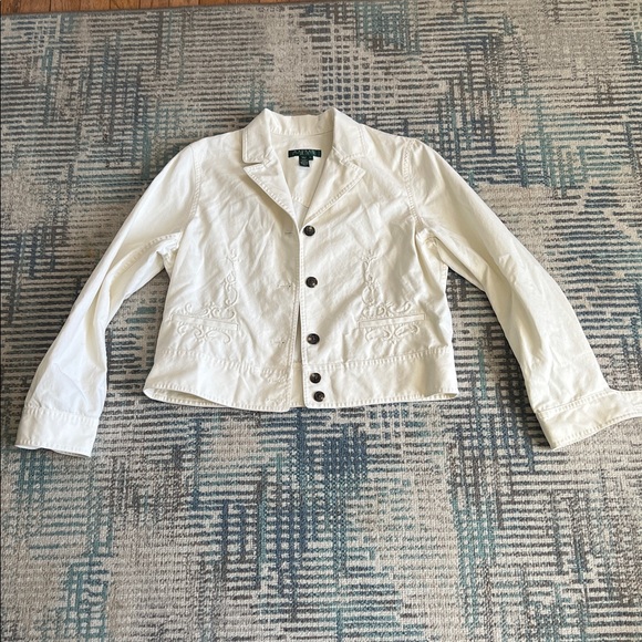 Ralph Lauren Jackets & Blazers - Lauren Ralph Lauren Western Embroidered Cotton Jacket – Petite Large